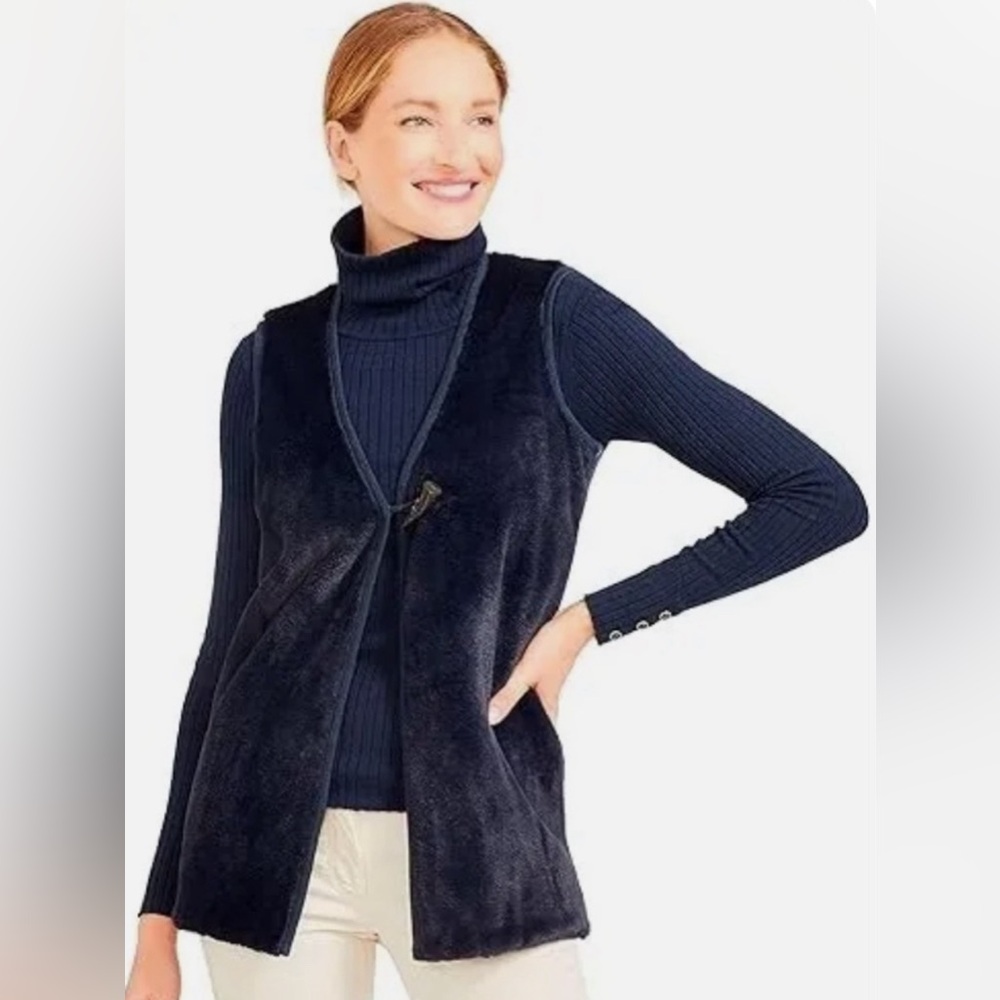 J. McLaughlin Women’s XL Lolan Faux Fur Vest - NWT
